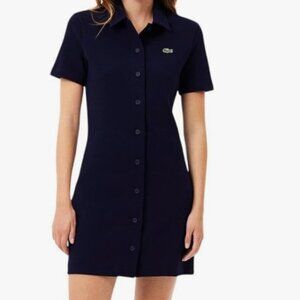 LaCoste Women's Organic Cotton Buttoned Polo Dress NWT